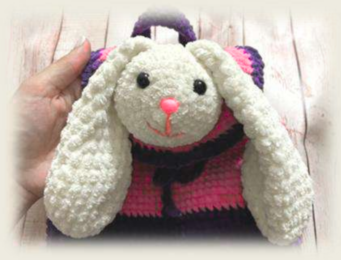 CROCHET PATTERN – Crochet Backpack Bunny Pattern Pdf – Cute Amigurumi Backpack for Kids, Digital Crochet Pattern, DIY Plush Animal Bag