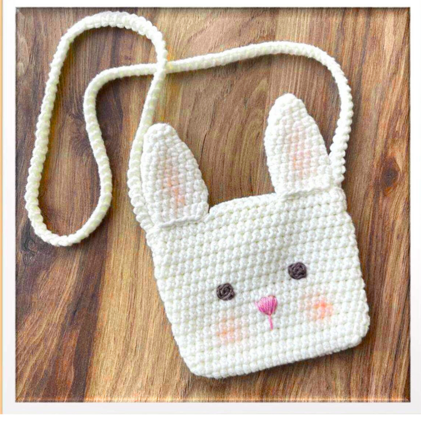 CROCHET PATTERN – Bunny Bag Crochet Pattern – Easy Kids Crossbody Purse Pattern – Cute Animal Bag DIY Crochet Pattern