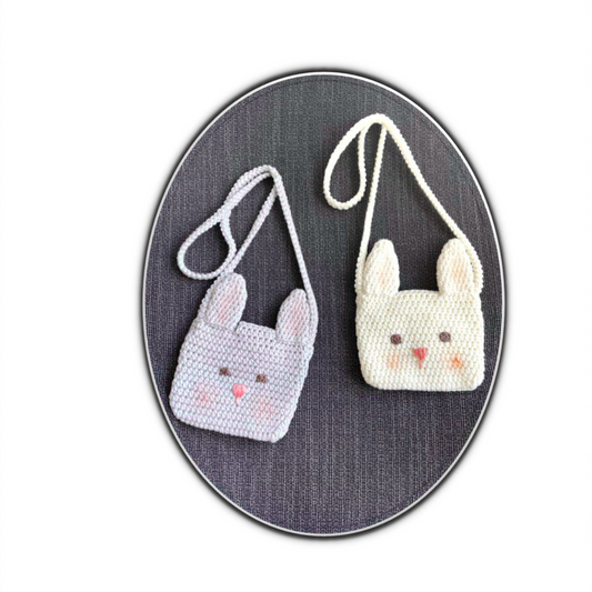 CROCHET PATTERN – Bunny Bag Crochet Pattern – Easy Kids Crossbody Purse Pattern – Cute Animal Bag DIY Crochet Pattern