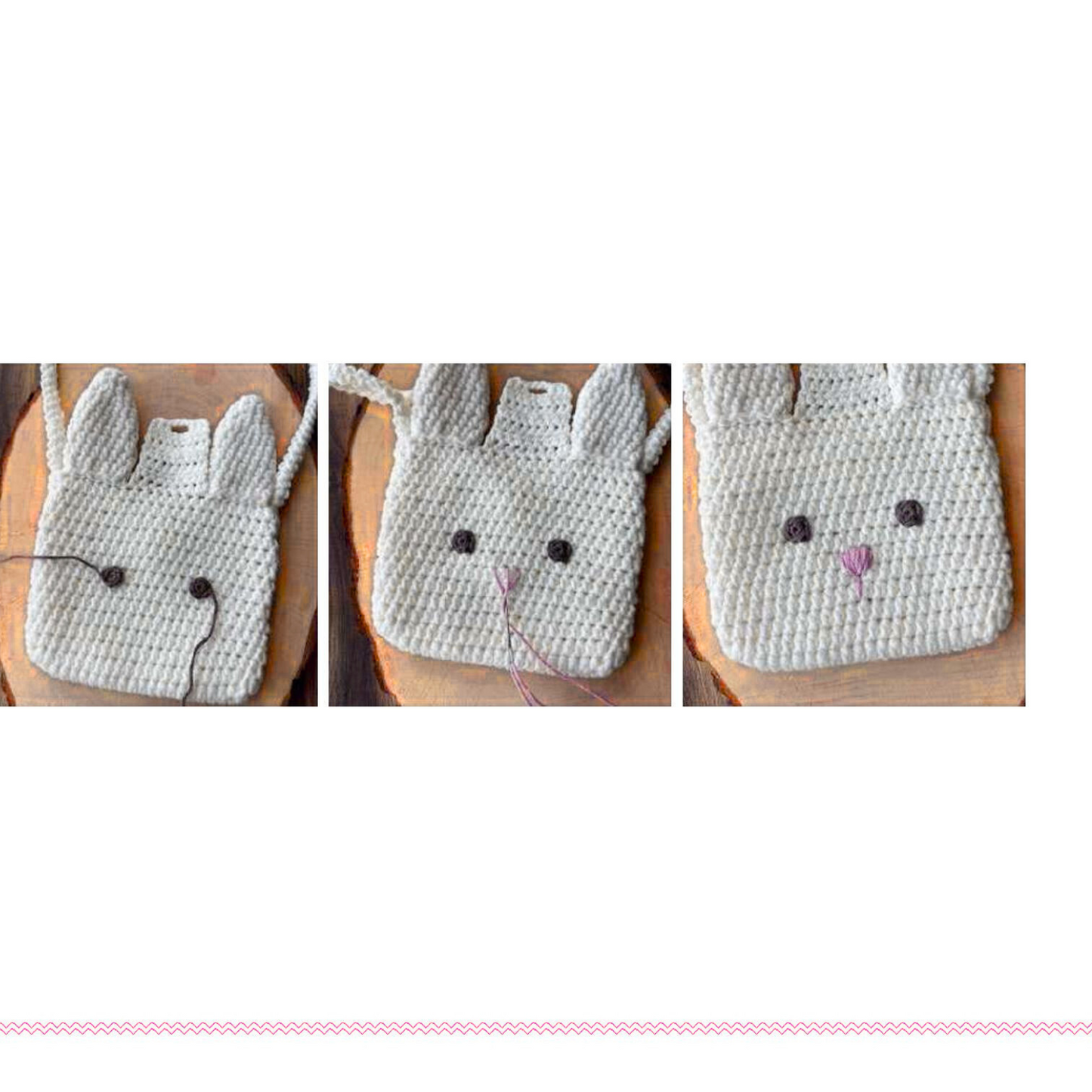 CROCHET PATTERN – Bunny Bag Crochet Pattern – Easy Kids Crossbody Purse Pattern – Cute Animal Bag DIY Crochet Pattern