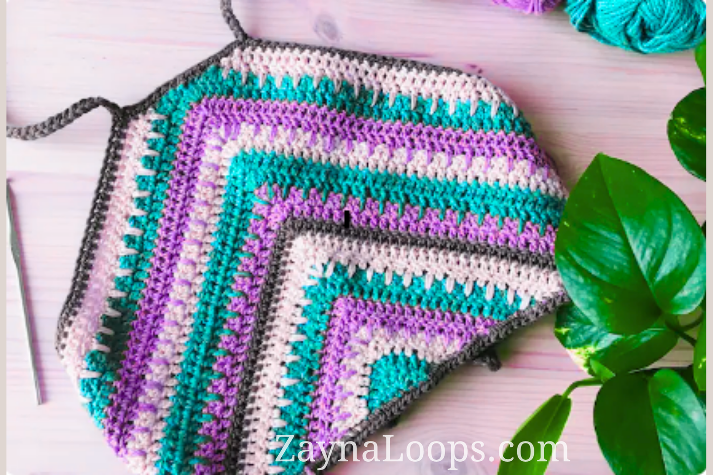 CROCHET PATTERN – Summer Halter Top Crochet Pattern – Colorful Festival Crop Top Tutorial, Easy Boho DIY Top