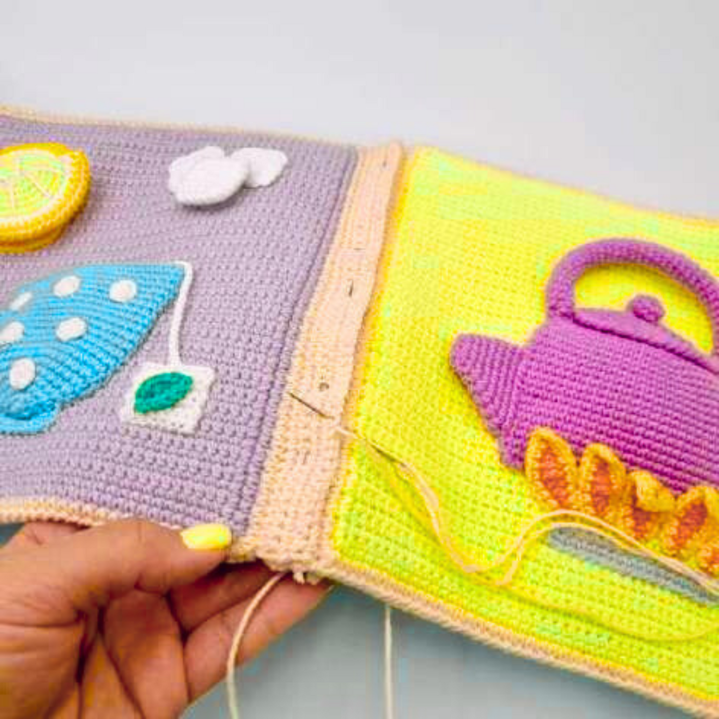 Sweet Quiet Book Crochet Pattern – Candy-Themed Sensory Quiet Book for Toddlers, Crochet Busy Book Pattern