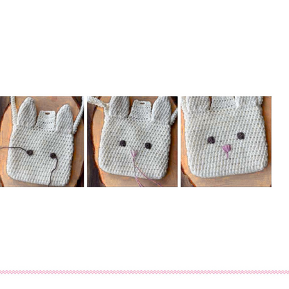 CROCHET PATTERN – Bunny Bag Crochet Pattern – Easy Kids Crossbody Purse Pattern – Cute Animal Bag DIY Crochet Pattern