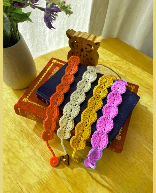 CROCHET PATTERN – Crochet Bookmark Pattern  – Elegant Leafy Lace Book Band, DIY Digital Tutorial for Beginners