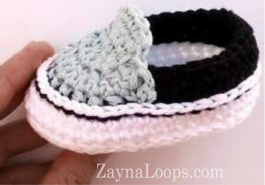 CROCHET PATTERN | Baby Crochet Shoes Pattern | Slip-On Baby Sneakers PDF | Easy Baby Booties Crochet Pattern | Digital Download